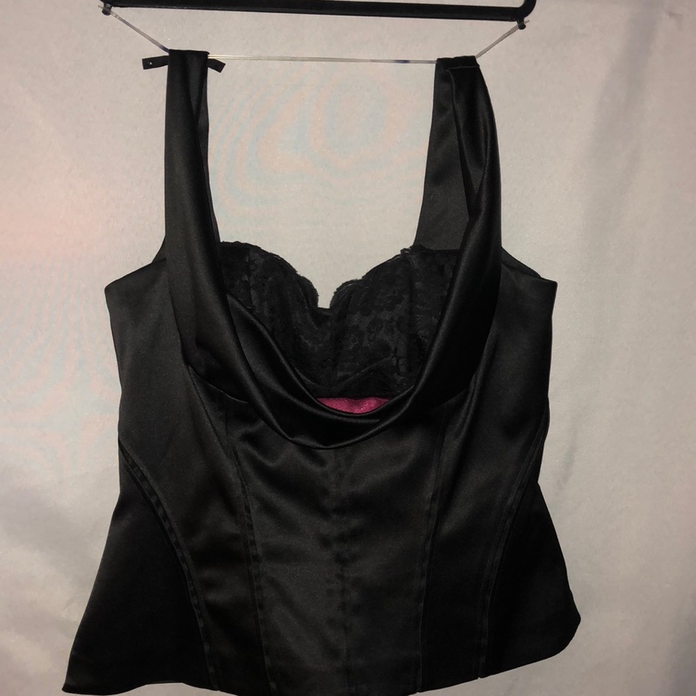 Black Satin Bustier